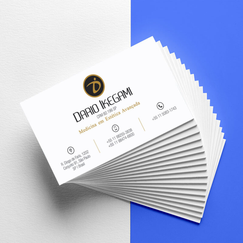 Cartão de visita standart colorido frente