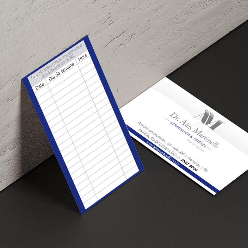 Cartão de visita aviso de retorno simples